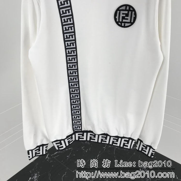 FENDI芬迪 18FW秋冬新款 高織精梳棉螺紋 套裝 情侶款 ydi1174